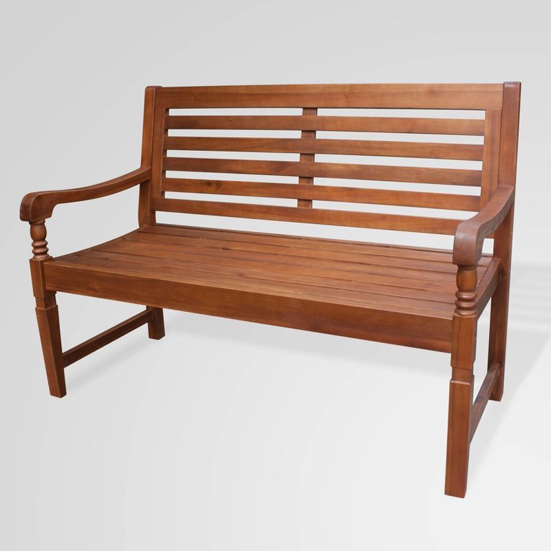 Nantucket Natural Acacia Wood Garden Bench