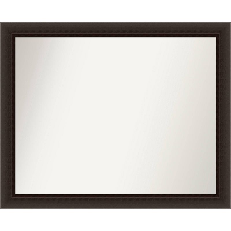 Romano Espresso Wood Rectangular Bathroom Wall Mirror