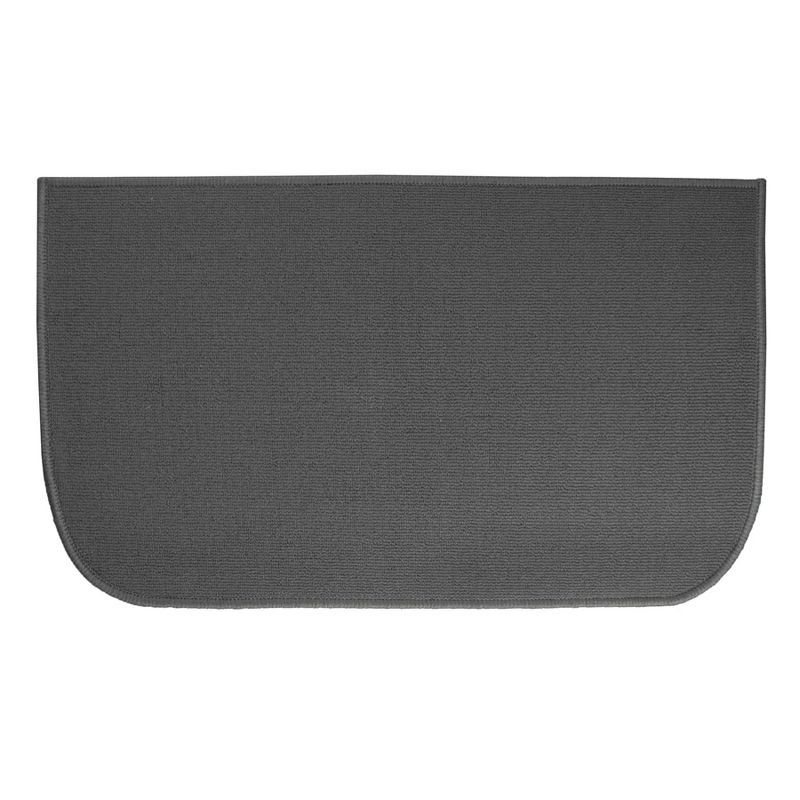 Graphite Gray Washable Non-slip Synthetic Accent Rug