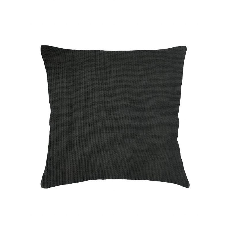 So Soft Black Linen 24x24 Throw Pillow with Down Fill