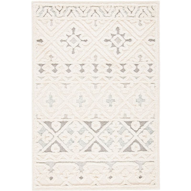 Ivory Elegance 8' x 10' Hand-Tufted Wool Area Rug