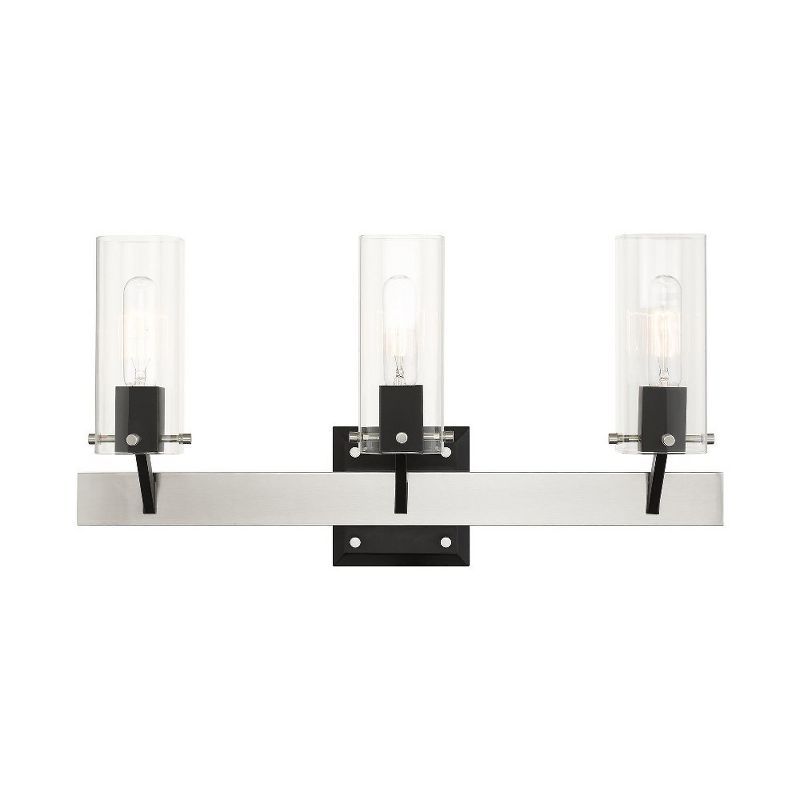 Brushed Nickel 3-Light Bathroom Vanity Fixture