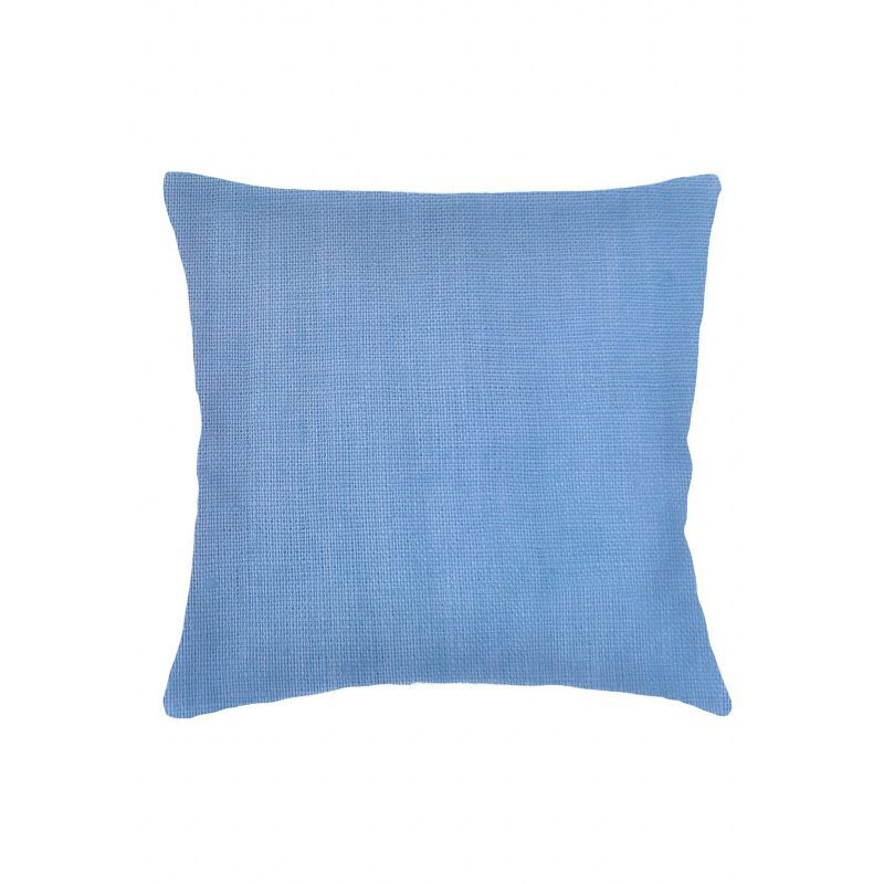 Ocean Blue Linen Euro Pillow with Down Alternative Insert