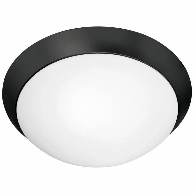 Cobalt Matte Black 16" Glass Flush Mount Ceiling Light