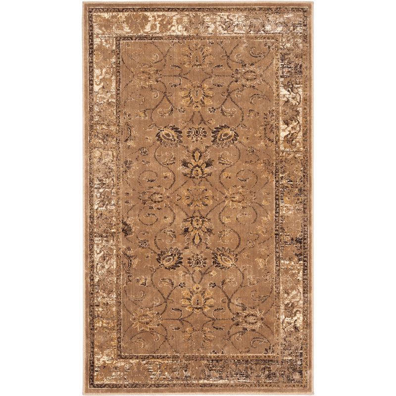 Taupe Vintage Power Loomed Area Rug 3'3" x 5'7"