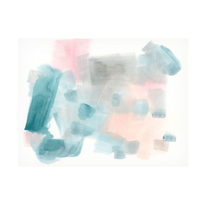 Large Blue and Pink Abstract Canvas Wall Art