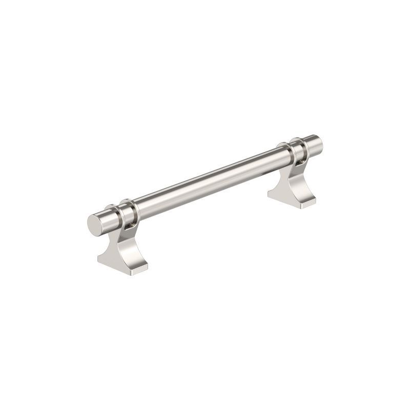 Polished Nickel 5-1/16 inch Modern Industrial Cabinet Pull