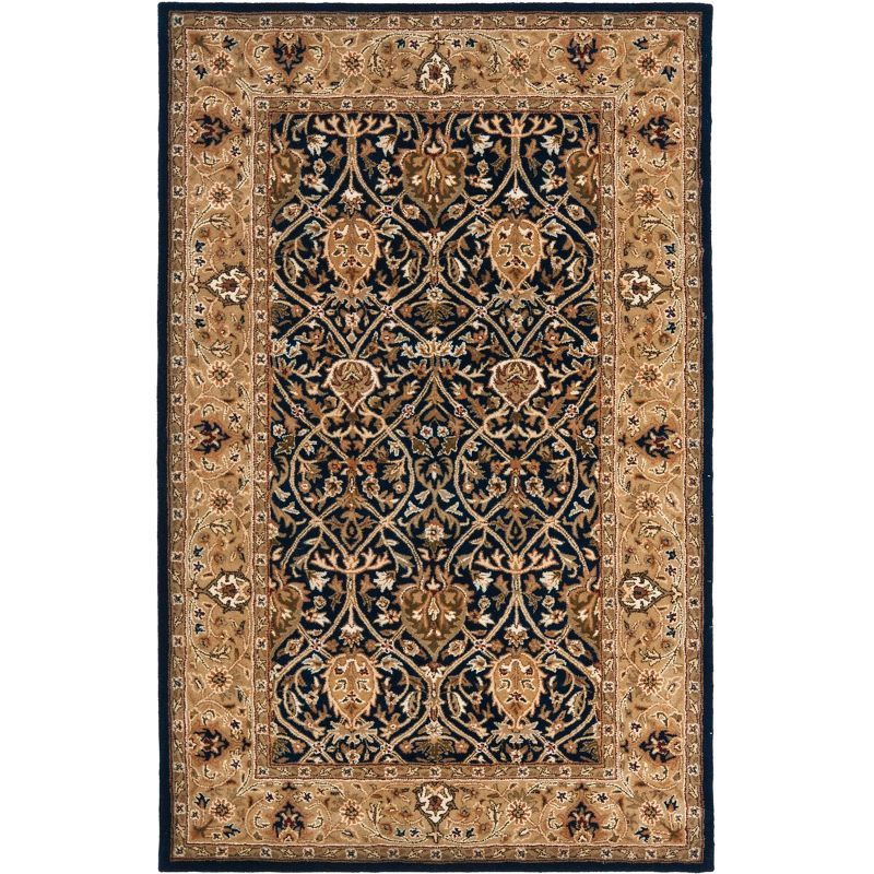 Elegant Persian Legend Blue and Gold 6' x 9' Wool Area Rug
