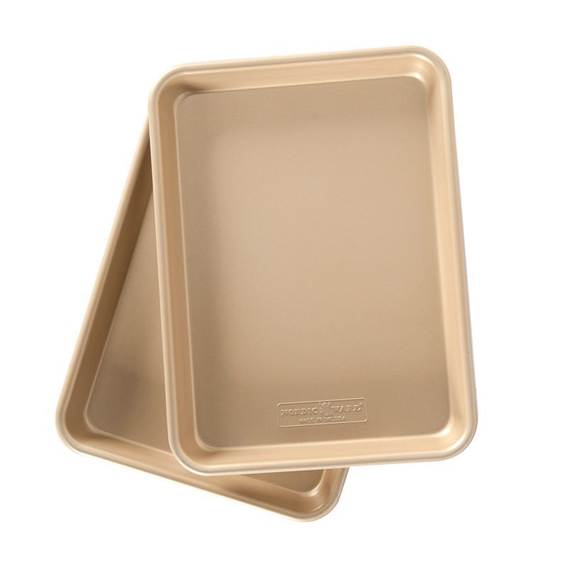 Nordic Ware Gold Aluminum Nonstick Quarter Sheet Set