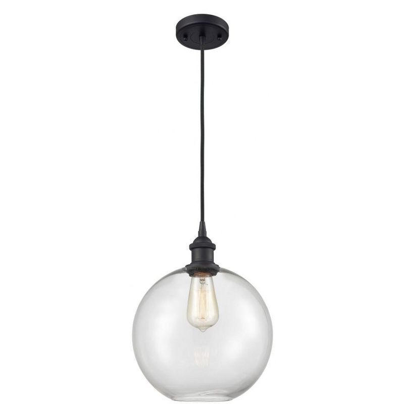 Edison 13'' Matte Black Mini Globe Pendant Light