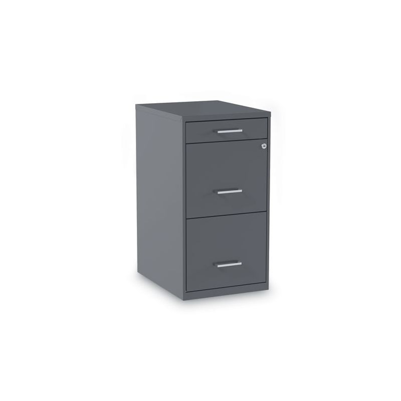 Charcoal Steel 3-Drawer Vertical File Cabinet