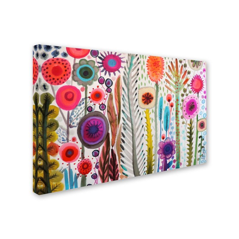 Printemps Abstract Floral Canvas Art in Multicolor