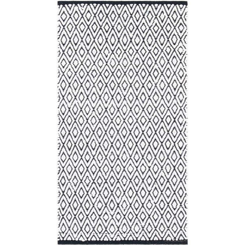 Montauk Black and Ivory Handwoven Cotton Area Rug