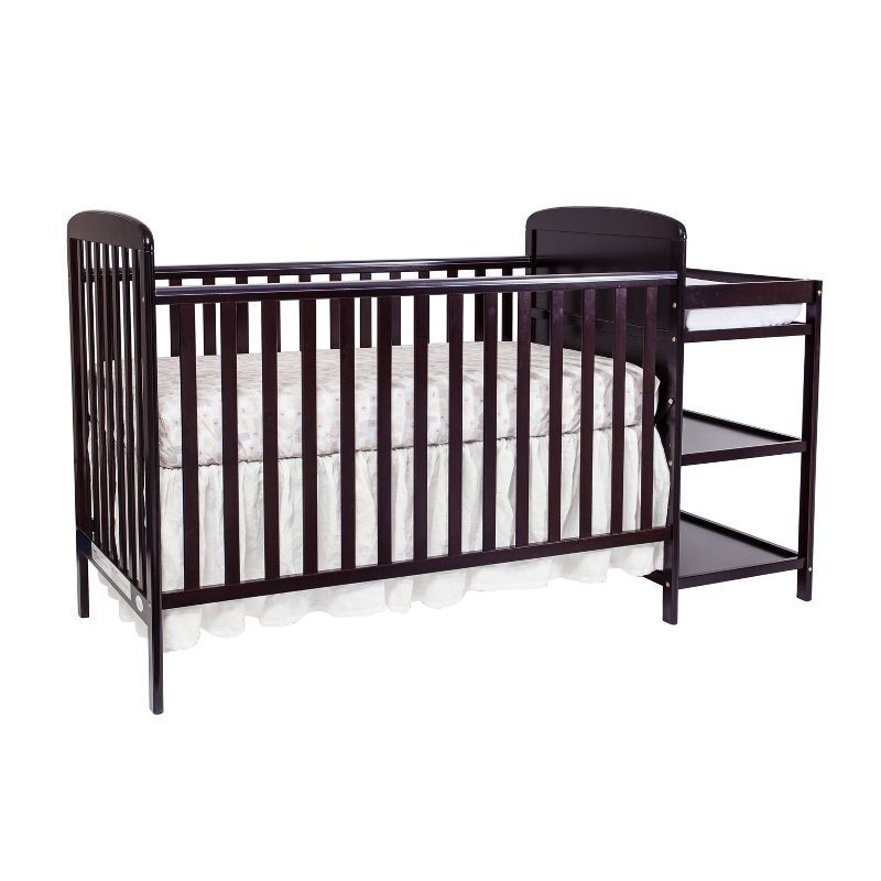 Espresso 3-in-1 Convertible Crib with Changing Table