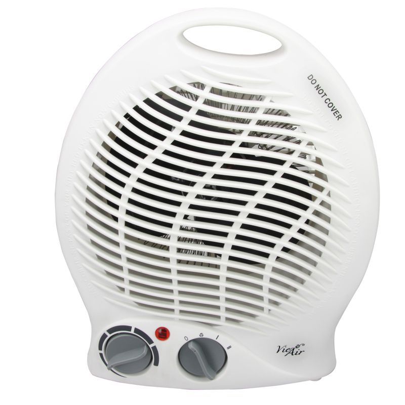 Vie Air White Ceramic Electric Fan Heater with Thermostat