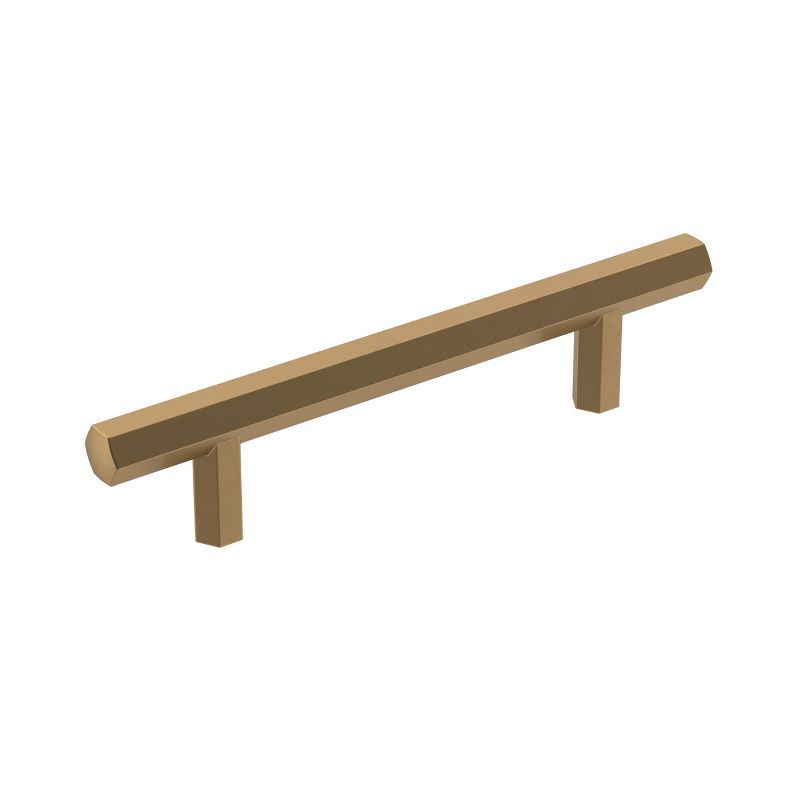 Champagne Bronze Geometric Cabinet Drawer Pull with Mounting Hardware