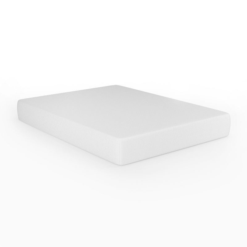 Queen White Gel Memory Foam Mattress with Polyester Cover