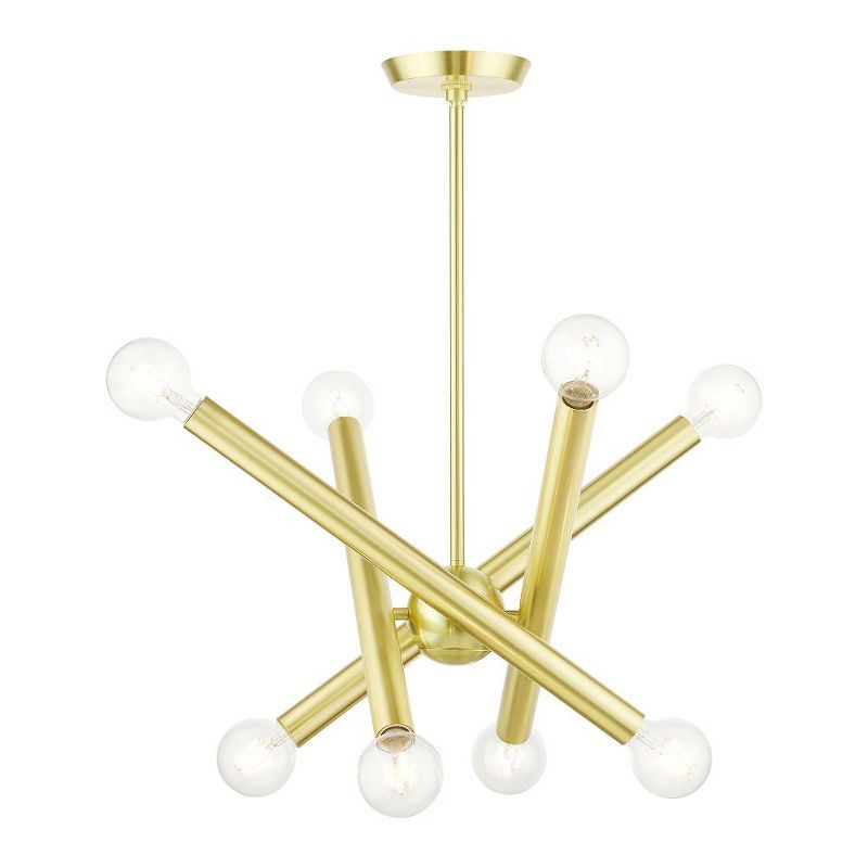 Satin Brass 8-Light Sputnik Chandelier