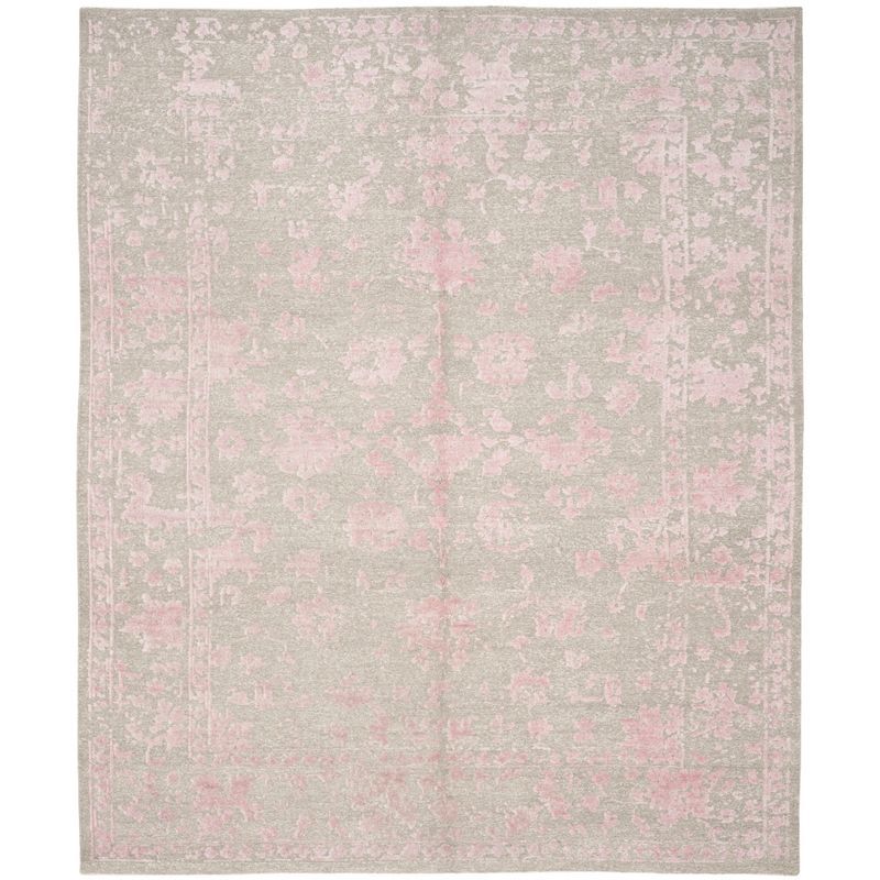 Centennial Silver and Rose Hand-Knotted Wool Area Rug 6' x 9'