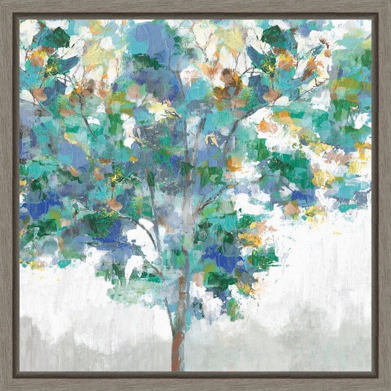 Eva Watts 16" x 16" Multicolor Tree Canvas Wall Art Print