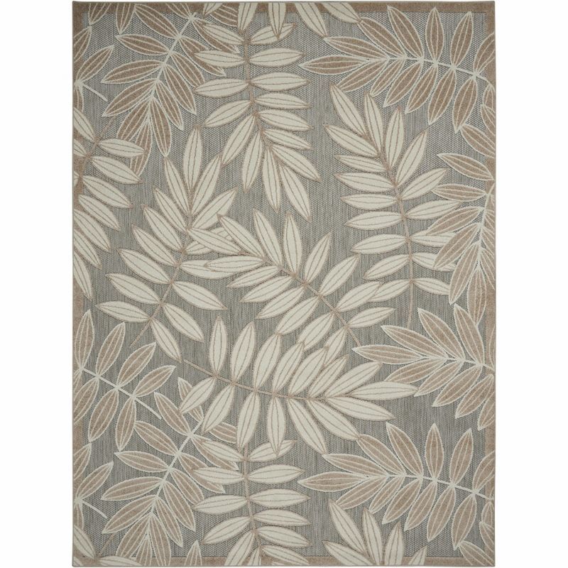 Reversible Natural Synthetic 10' x 14' Easy-Care Area Rug