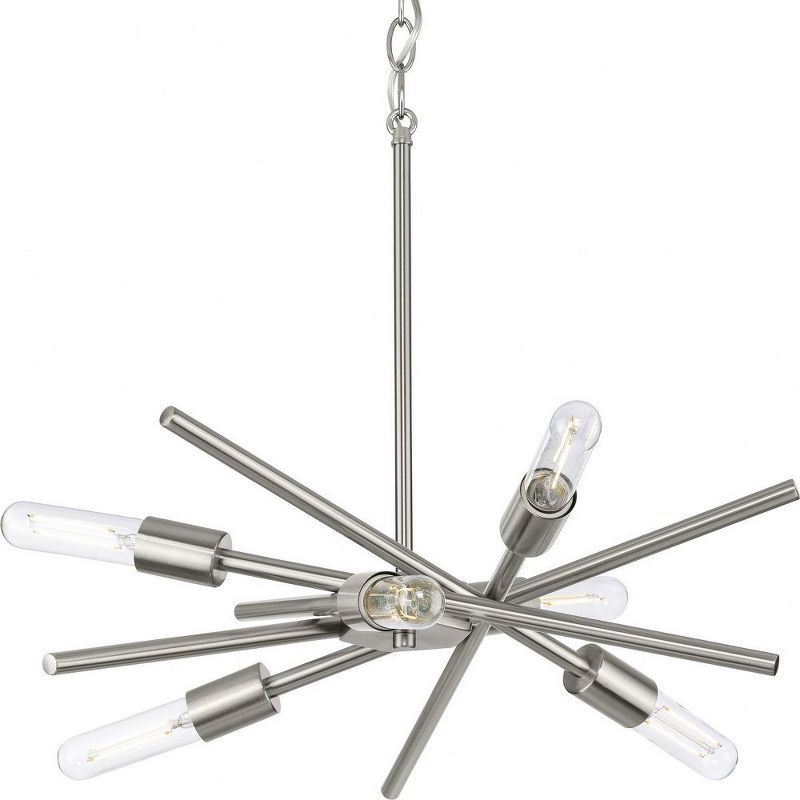 Astra 22.63" Brushed Nickel Sputnik 6-Light Chandelier