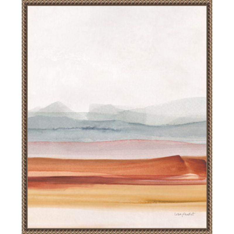 Sierra Hills Abstract Landscape Canvas Print with Bronze Frame