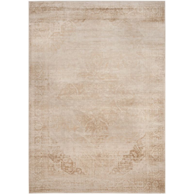 Stone Beige Hand-knotted Wool and Viscose Area Rug 8' x 10'