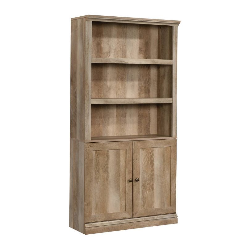 Lintel Oak 5-Shelf Adjustable Bookcase with Doors