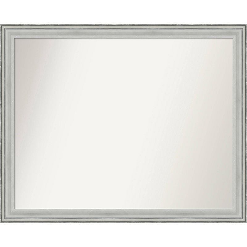 31" x 25" Silver Wood Rectangular Wall Mirror