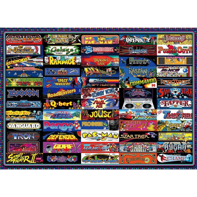 Retro Arcade Game Collage 1000-Piece Jigsaw Puzzle