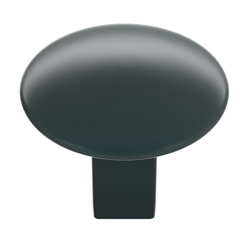 Matte Black Round Modern Cabinet Knob with Mounting Hardware