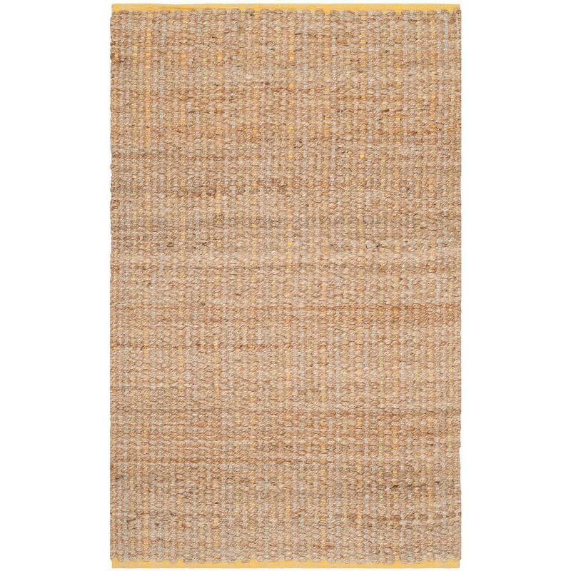 Cape Cod Yellow Handwoven Cotton Area Rug 4' x 6'