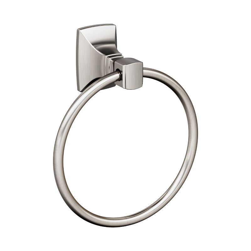 Brushed Nickel 7-7/16 Inch Wall Mounted Towel Ring