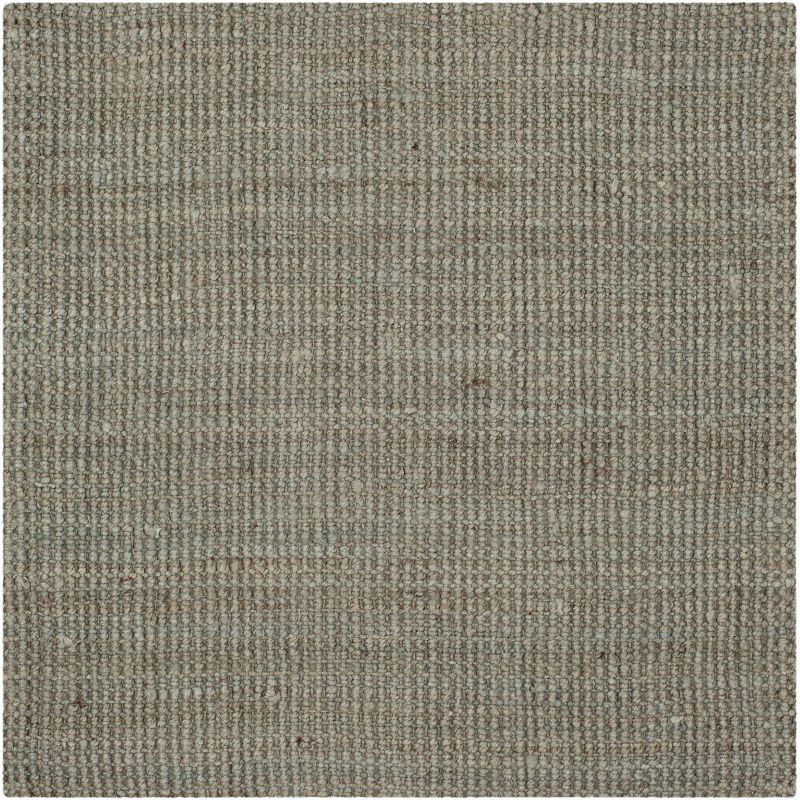 Gray Handwoven Cotton Square Area Rug 4' x 4'