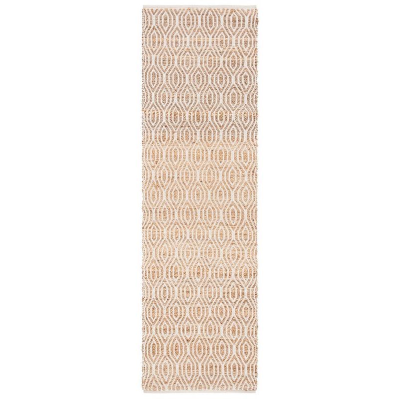 Boho-Chic Black Cotton 27" Handwoven Runner Rug