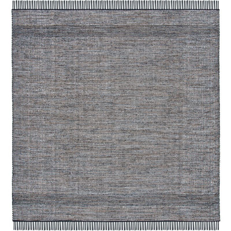 Ivory Cotton Classic Handwoven 6' Square Area Rug