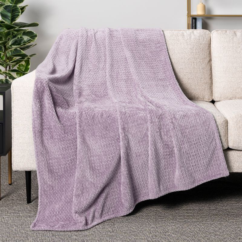 Lavender Flannel Fleece Throw Blanket for All Seasons