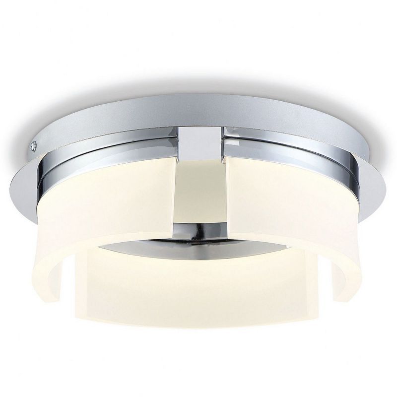 Bria Chrome and Opal Glass LED Flush Mount Light