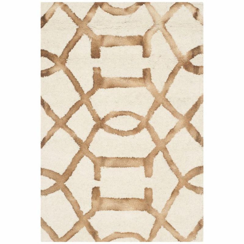 Ivory and Camel Hand-Tufted Wool Area Rug, 2' x 3'