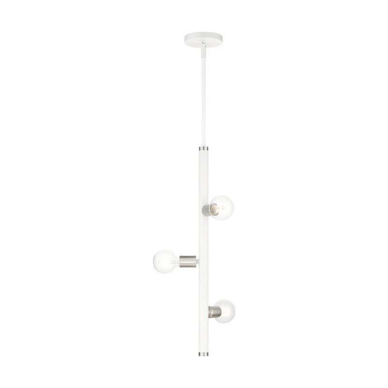 Bannister White Asymmetrical 3-Light LED Pendant