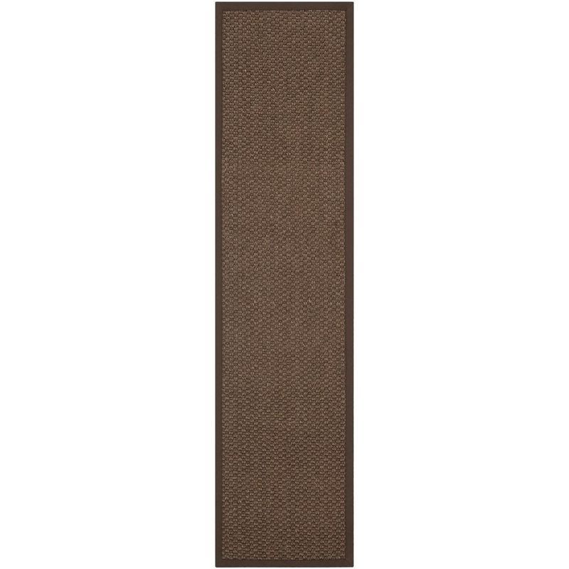 Chocolate Brown Handmade Jute Sisal Runner Rug