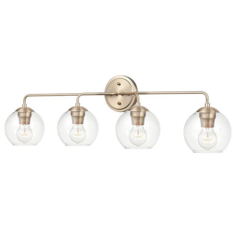 Modern Gold 35'' Outdoor Vanity Light with 4 Bulbs