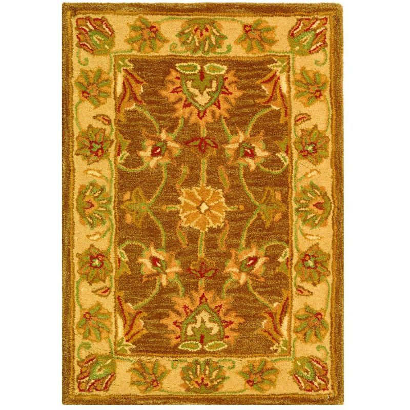 Heritage Brown and Ivory Hand-Tufted Wool Area Rug