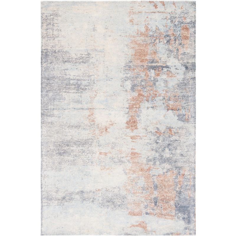 Restoration Vintage Blue and Brown Hand-Tufted Wool Area Rug