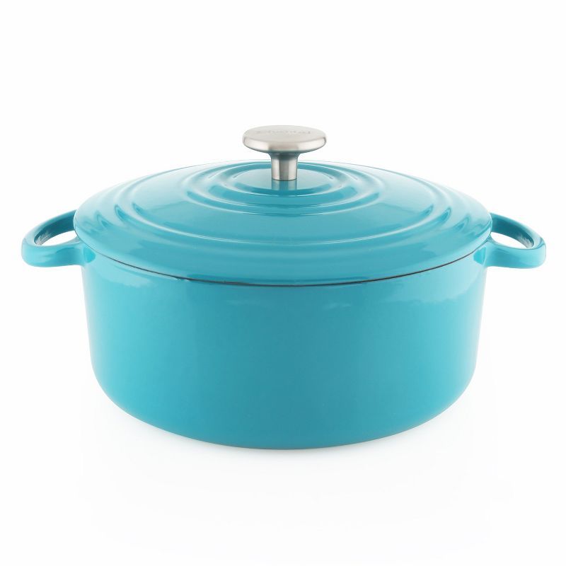 Sea Blue 3 Quart Enameled Cast Iron Dutch Oven