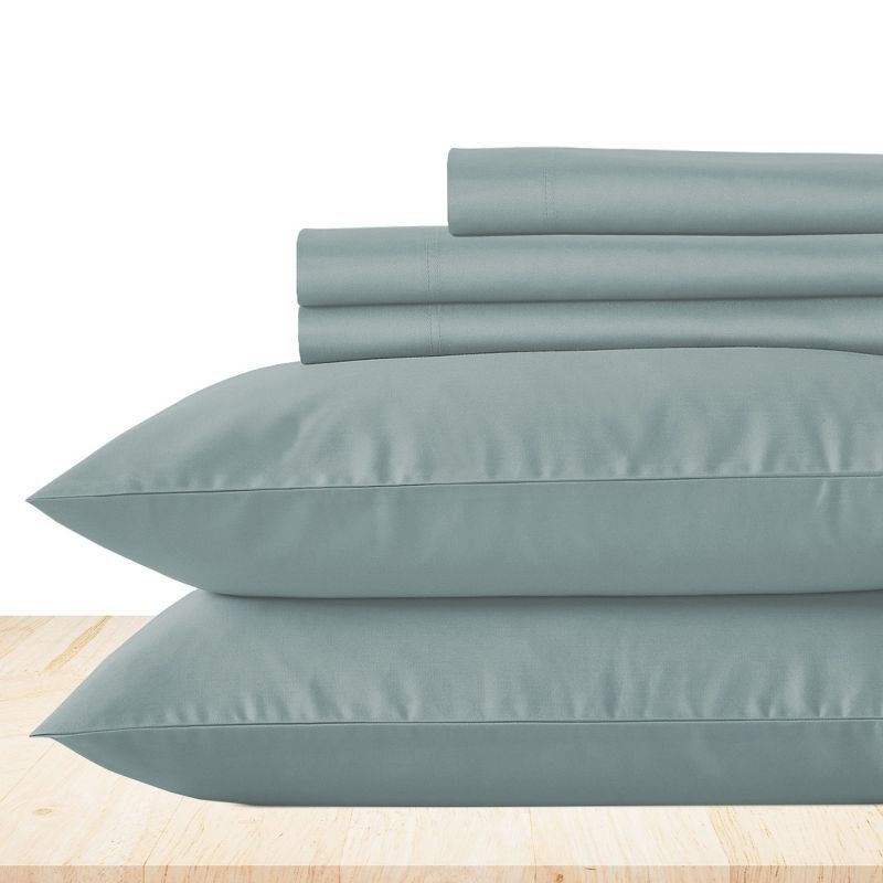 Soft Teal California King 100% Cotton Deep Pocket Sheet Set