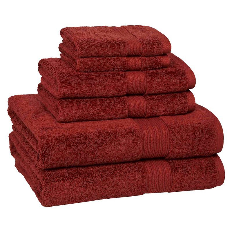 Burnt Orange Egyptian Cotton 6-Piece Towel Set