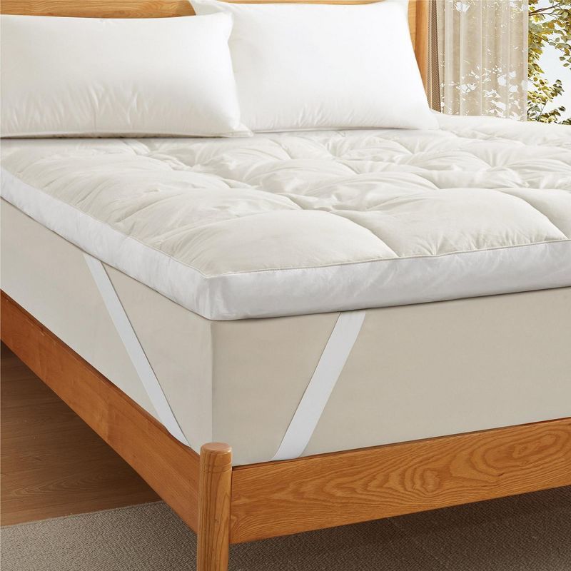 Queen Size Organic Cotton Goose Featherbed Mattress Topper