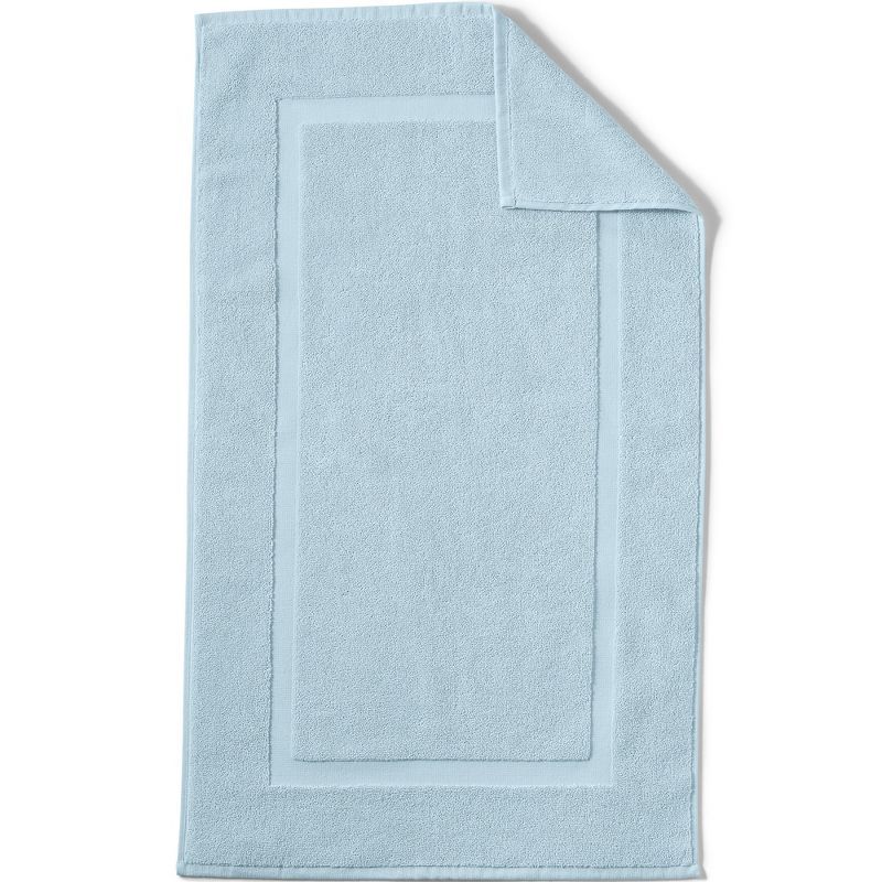 Dusty Blue Cotton Low Pile Bath Mat 20x33